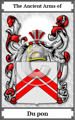 Du pon Family Crest Download (JPG)  Book Plated - 150 DPI